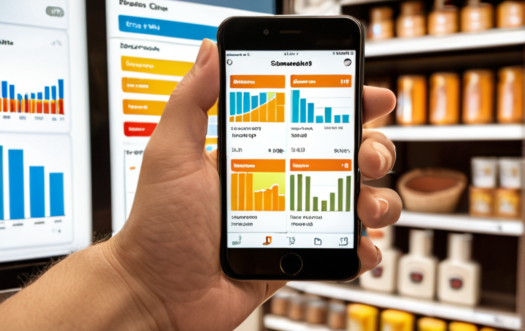 Data-Driven Personalization**

Prompt: *Close-up of a smartphone displaying a highly personalized product recommendation based on past purchases. The background shows a blurred image of various data visualizations and charts, emphasizing the importance of data analysis. Warm, inviting color palette. Focus on the seamless integration of data and customer experience.*

**