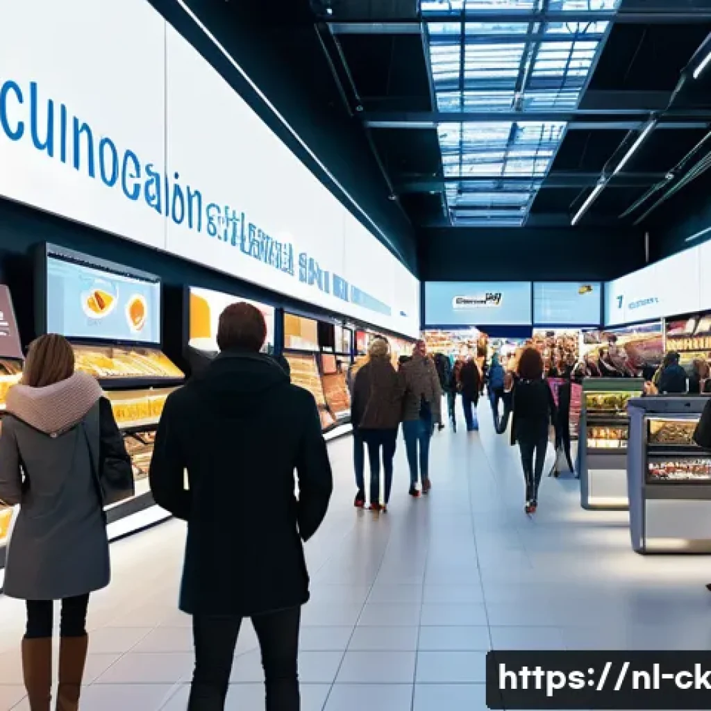 옴니채널 고객 경험의 수익성 분석 - A modern Dutch retail environment showcasing seamless omnichannel customer interaction: a diverse gr...